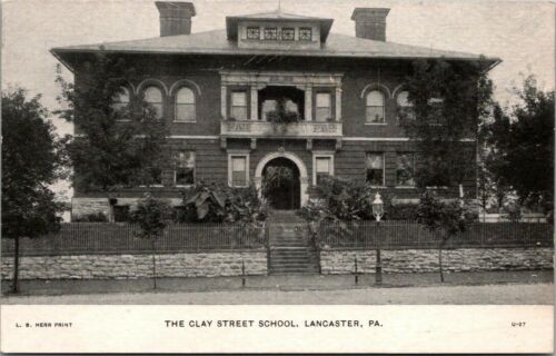 Postcard The Clay Street School Lancaster Pa