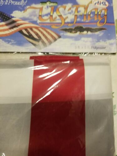 Us Flag 3' By 5' Polyester Made In China Circa 1990s New In Package