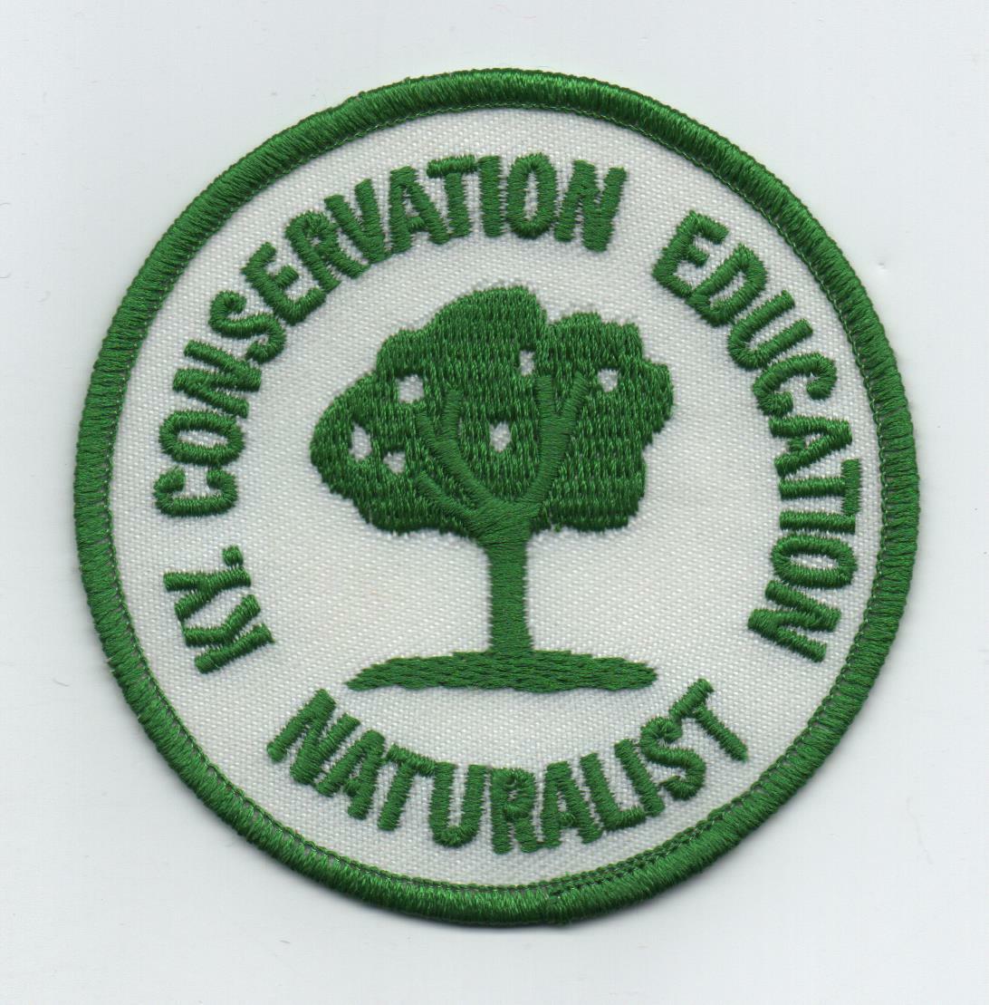 Kentucky Conservation Education, Naturalist Patch, Green Tree On White, Mint