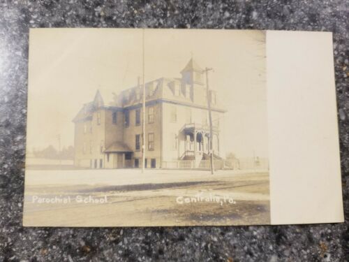 Centralia Pa Postcard School Scene Rppc Columbia County Ghost Town