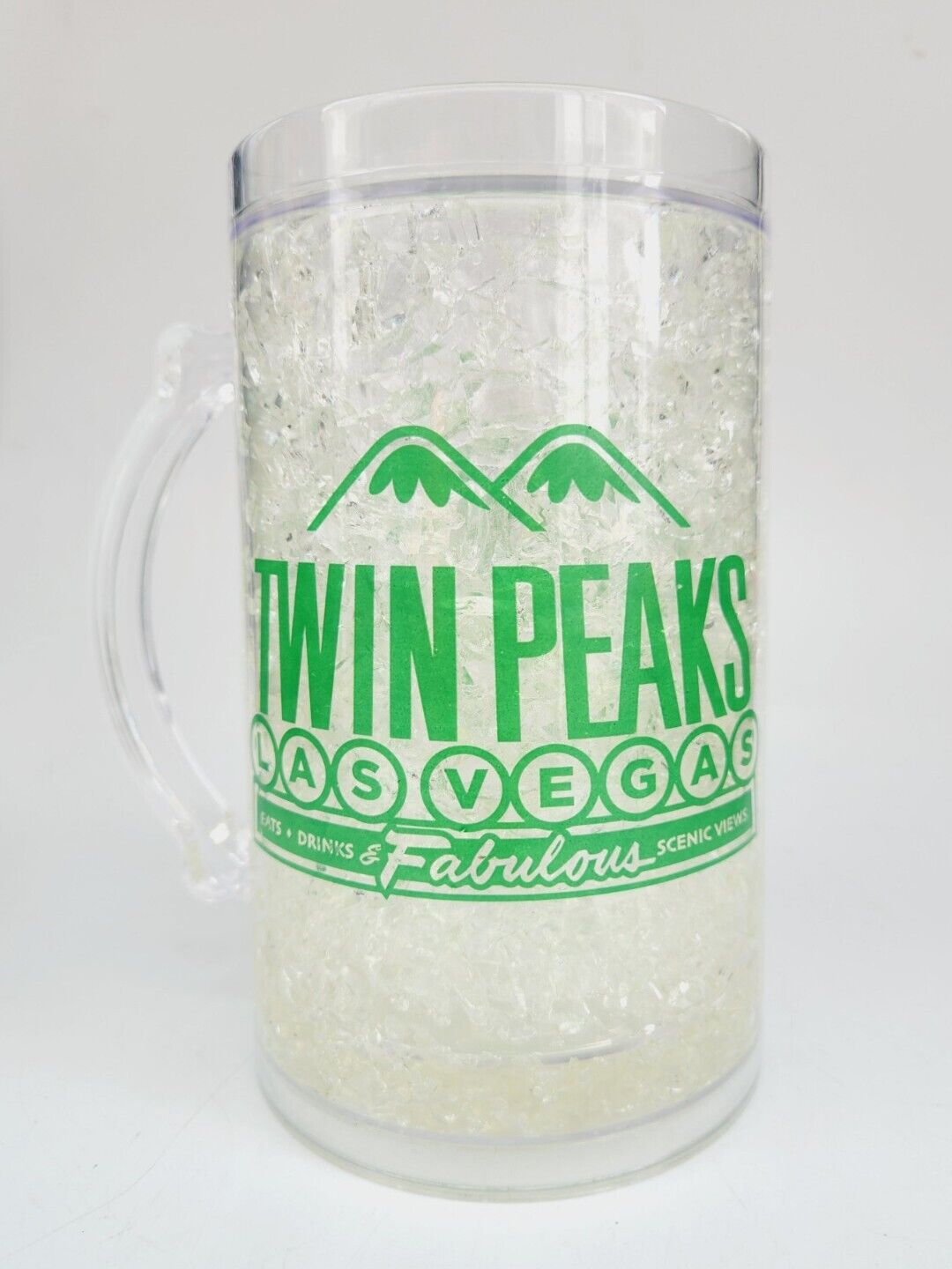 Las Vegas Freezer Mug Twin Peaks  Beer Mug 29 Degrees Draft Beer