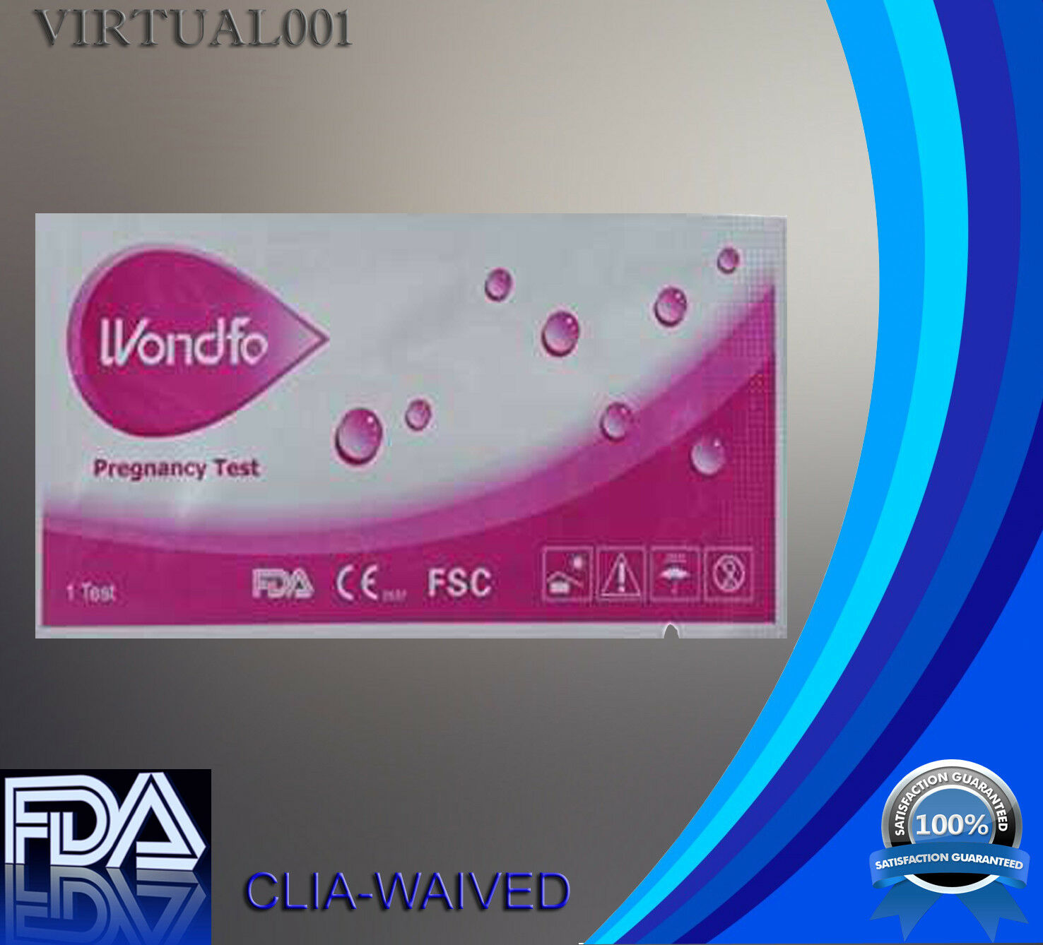 New Wondfo Pregnancy Test Strips, 40-count, Free Shipping!
