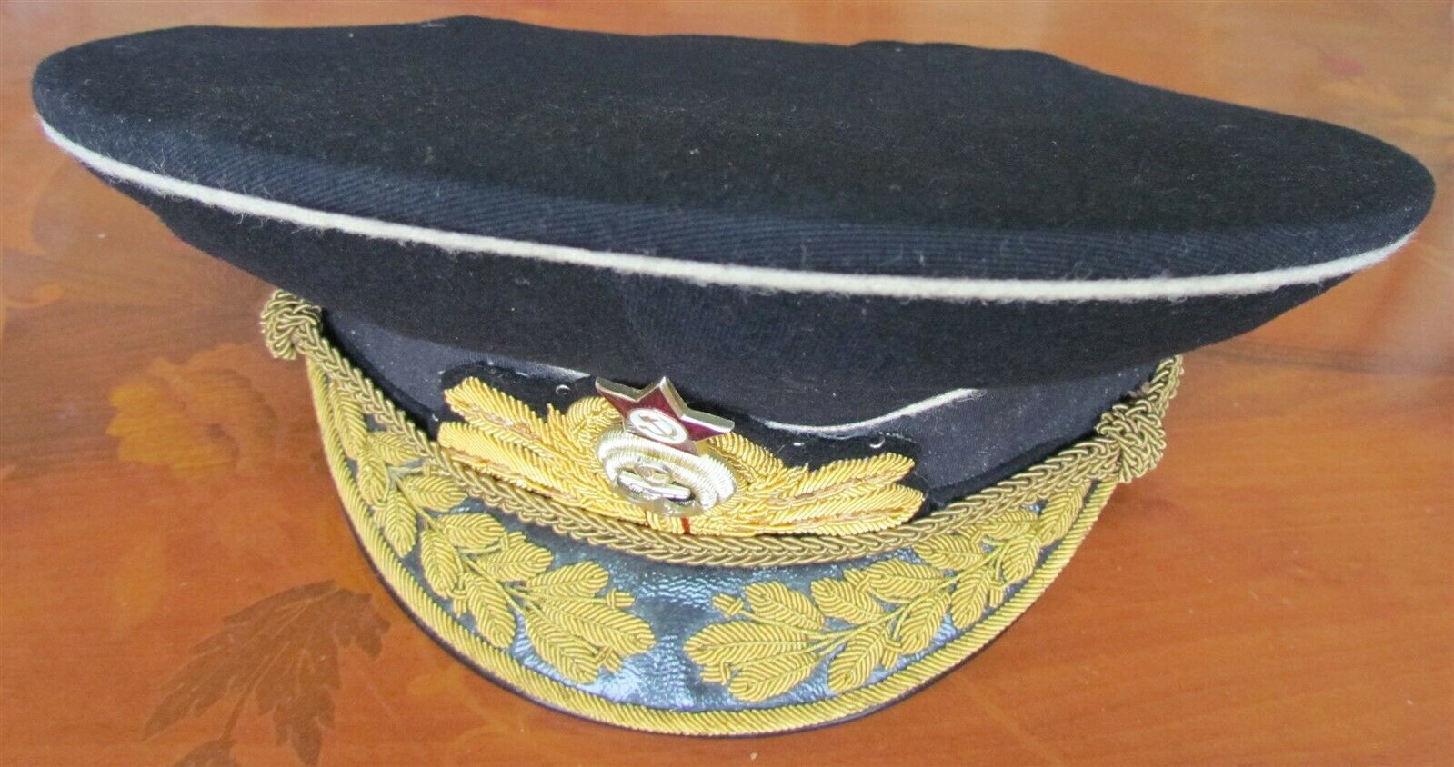 Russian Soviet Admiral Naval Uniform Visor Hat