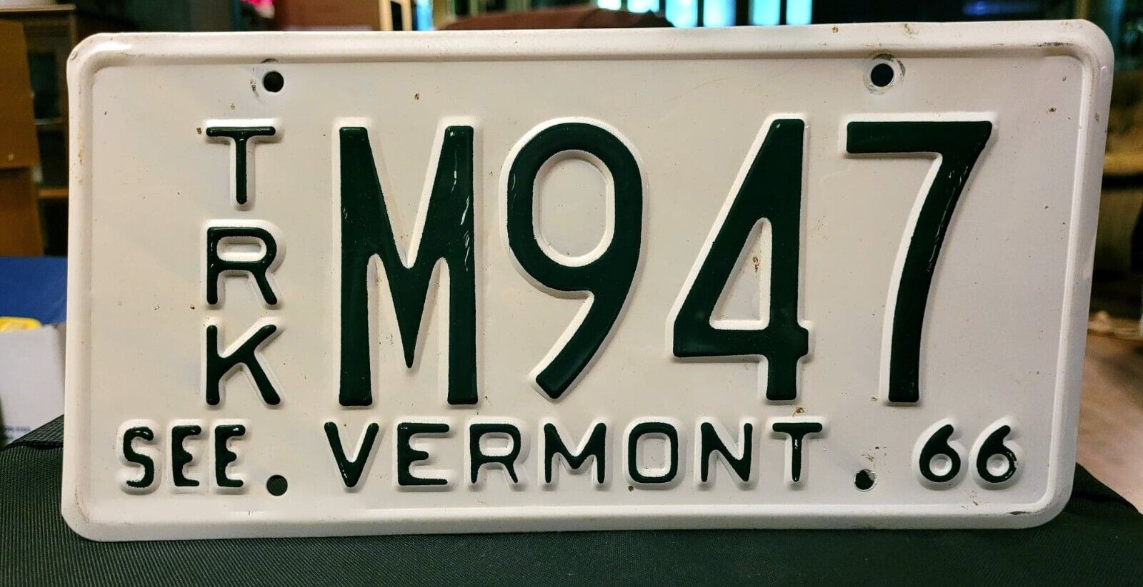 Vermont - 1966 Truck License Plate - Standard With M Prefix, Nice Original