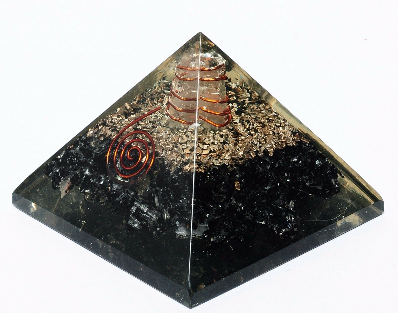 Orgonit Black Tourmaline Pyramid Reiki Chakra Gemstones Generator Healing Orgone