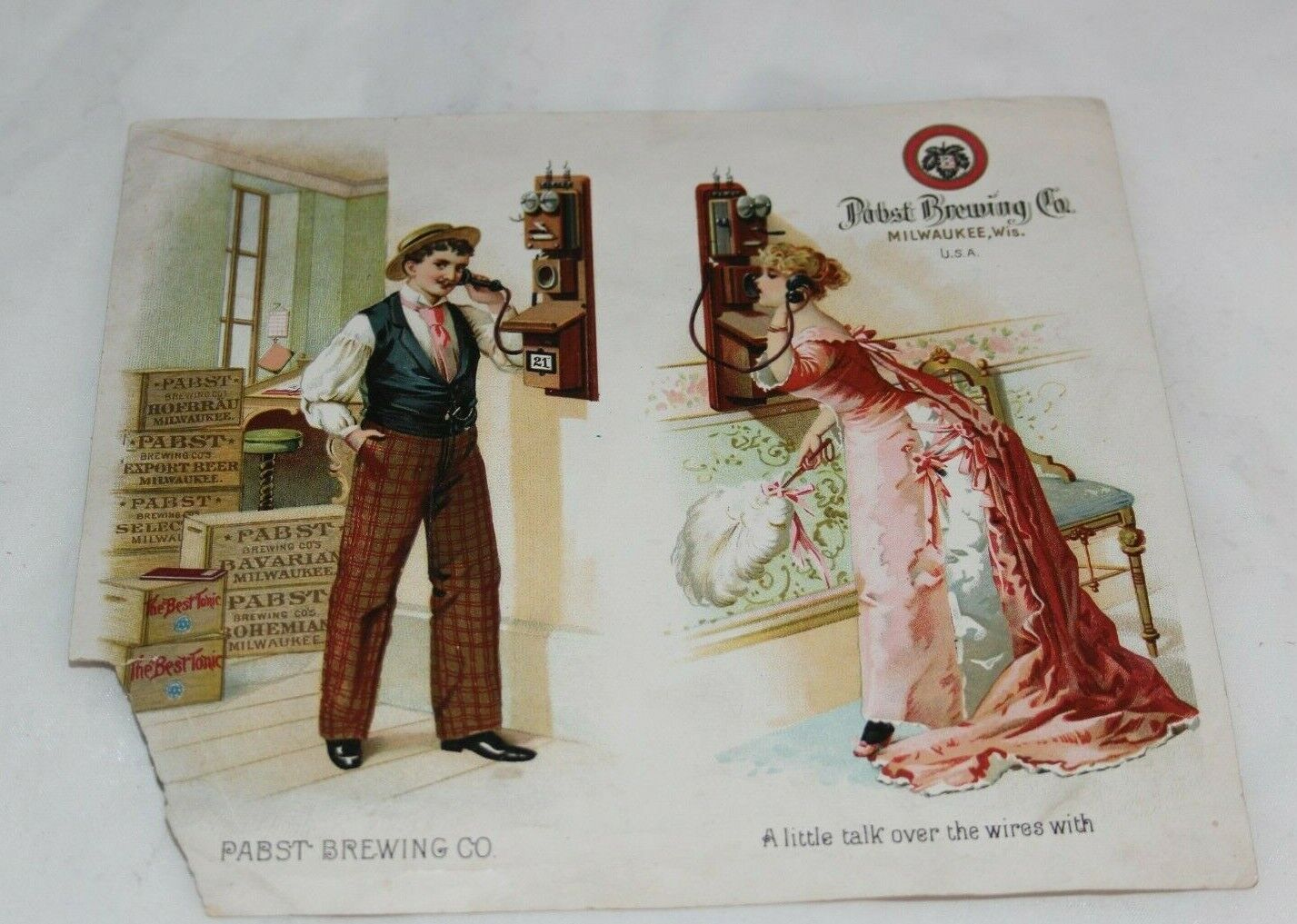 Vintage, Color Pabst Brewing Brochure Advertisement