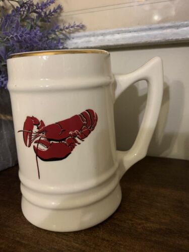 Red Lobster Old Original Bookbinder Restaurant Ceramic Beer Tankard  Mug Cup