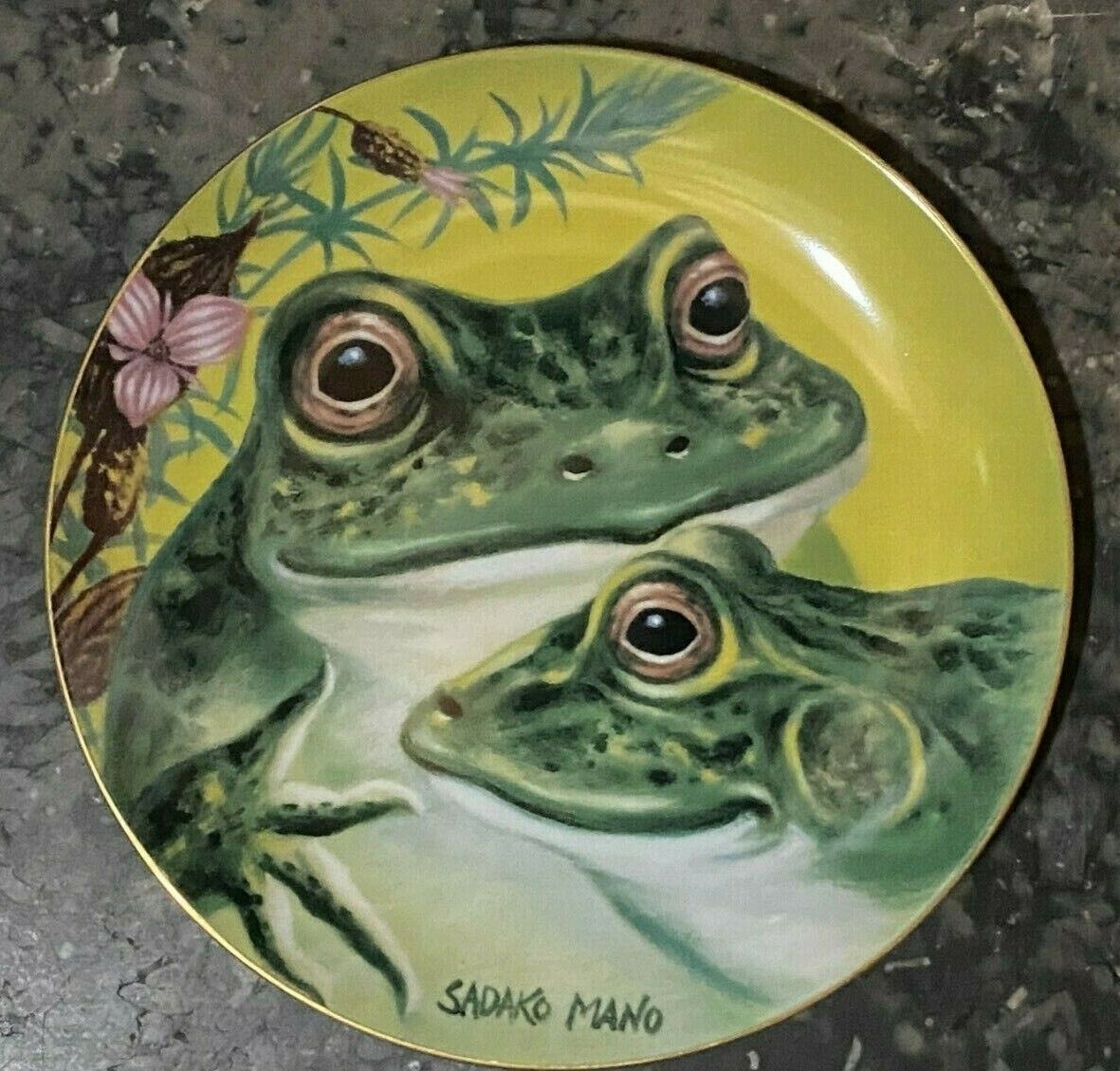 Frog Heaven Sadako Mano Collector Plate. 1 Of 5,000. Mint