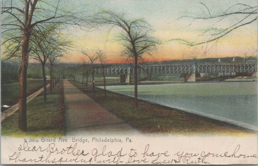 Postcard - Girard Ave Bridge Philadelphia Pa 1906 Udb Card