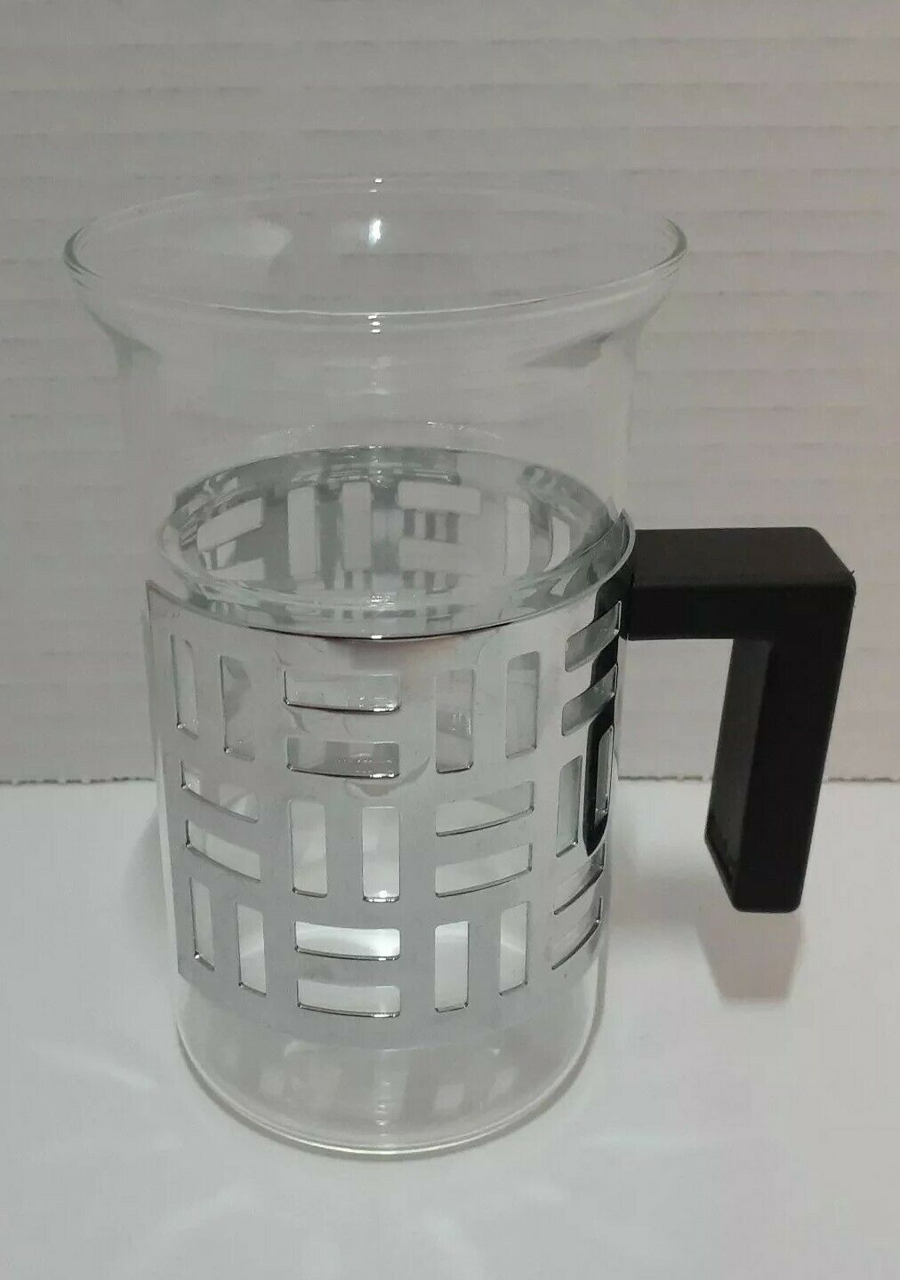 Bodum Eileen Coffee Cup Glass 6 Oz Art Deco Metal Holder