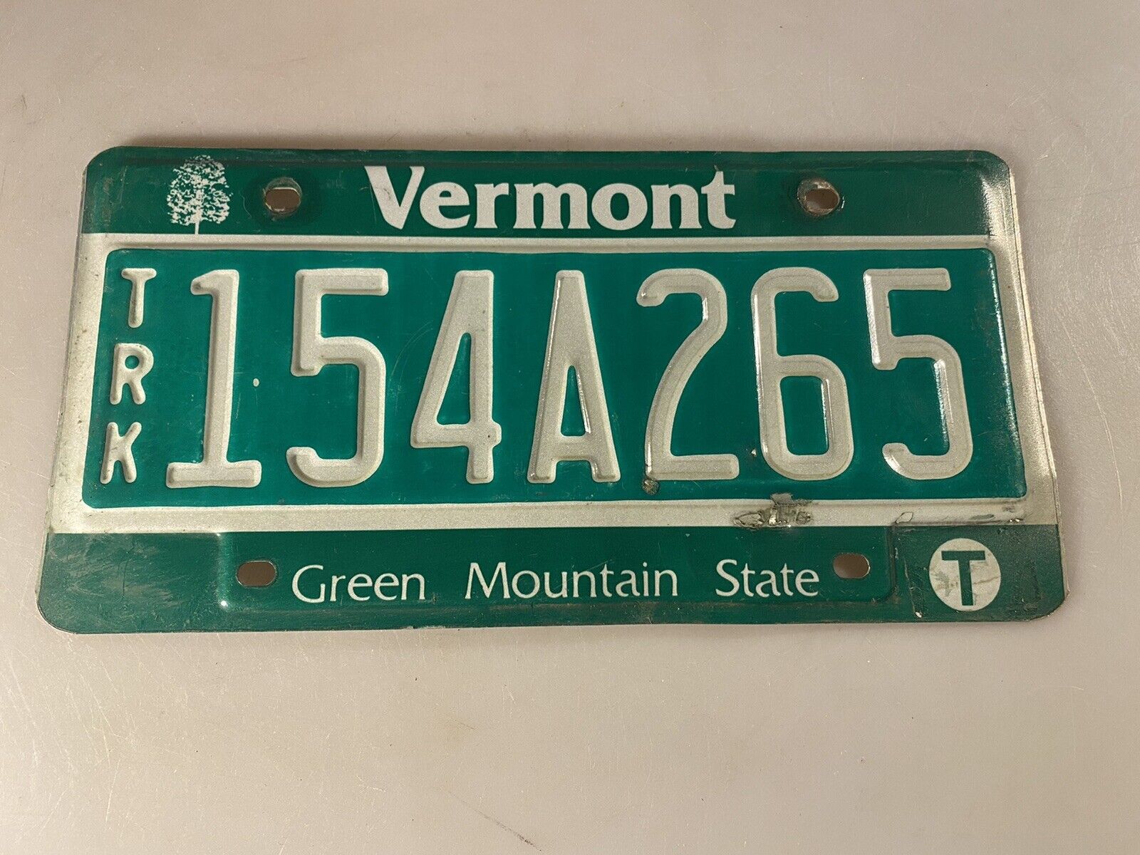 Vintage Vermont “green Mountain State” Truck License Plate 154a265