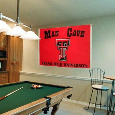 Bsi Products 95627 Man Cave 3 Ft. X 5 Ft. Flag With  4 Grommets - Texas Tech Red