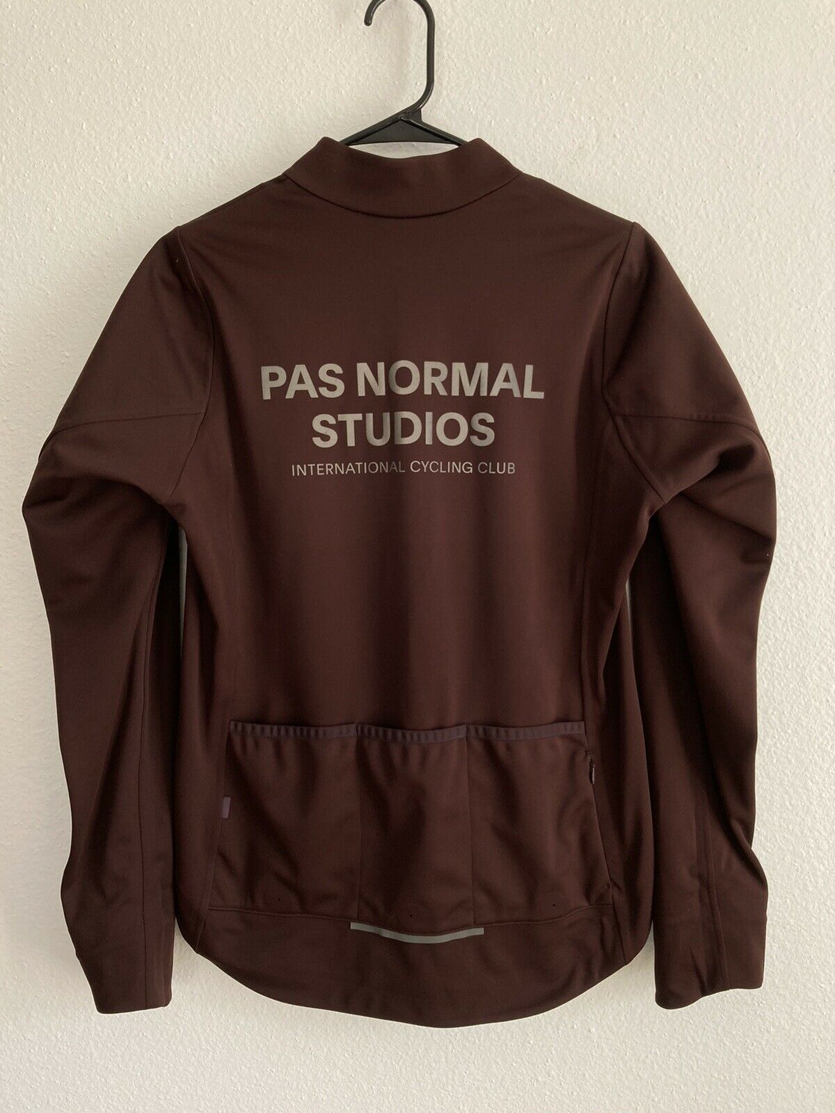 Pas Normal Studios Int. Cycling Club Women's Xl Burgundy Zip Fleece Jacket Euc