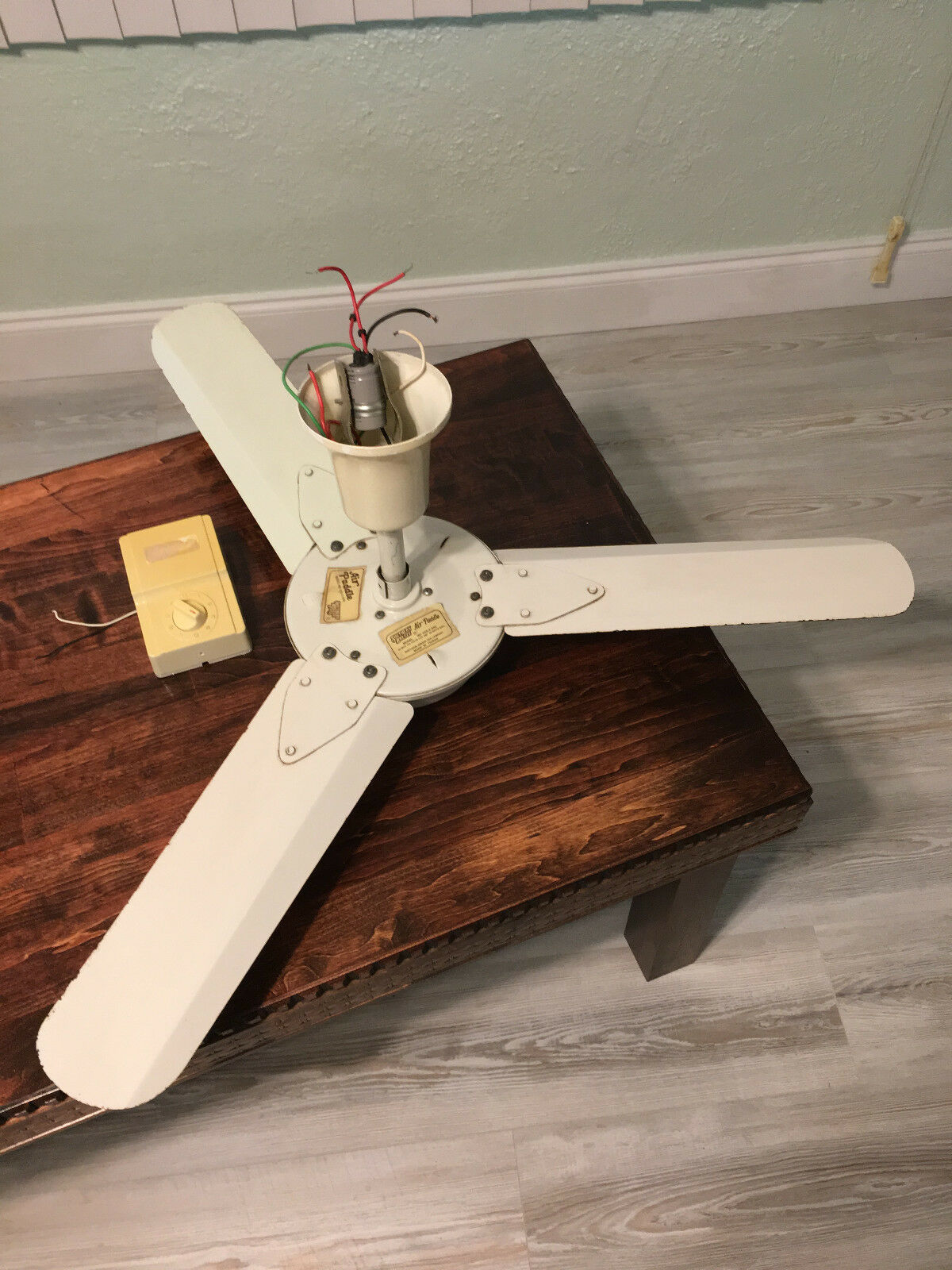 Vintage From 1960s Southern Breeze Air Paddle Ceiling Fan+remote Control  Works