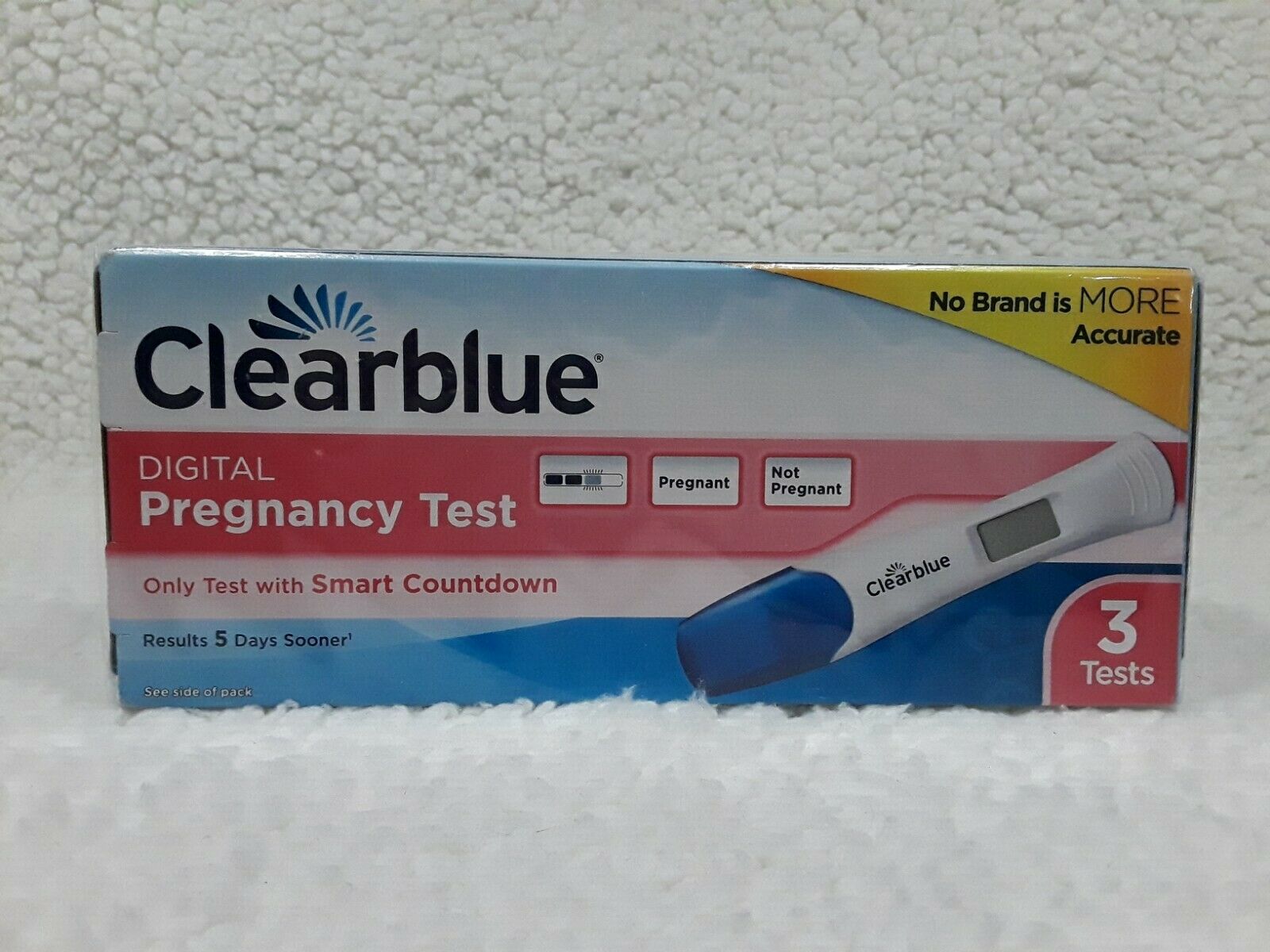Clearblue Digital Pregnancy Test With Smart Countdown, 3 Count Exp 7/23 Sealed