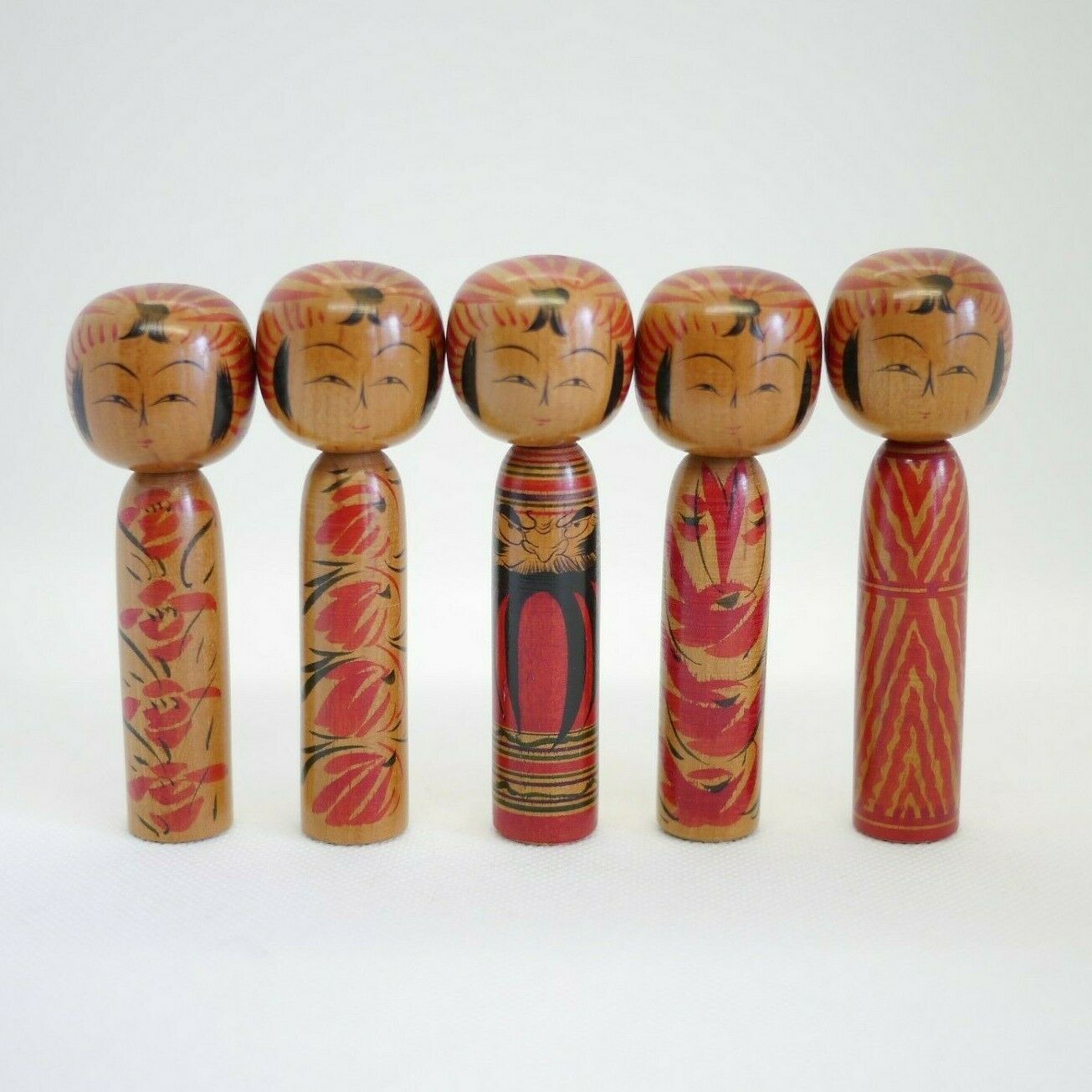 9cm Japanese Vintage Traditional Dento Kokeshi Dolls Morimasa Sato(1926-2017)