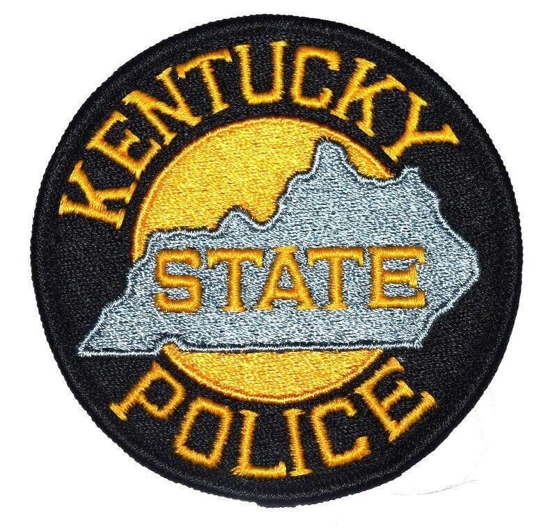 Kentucky State Police Ky Sheriff Police Patch State Shape Outline
