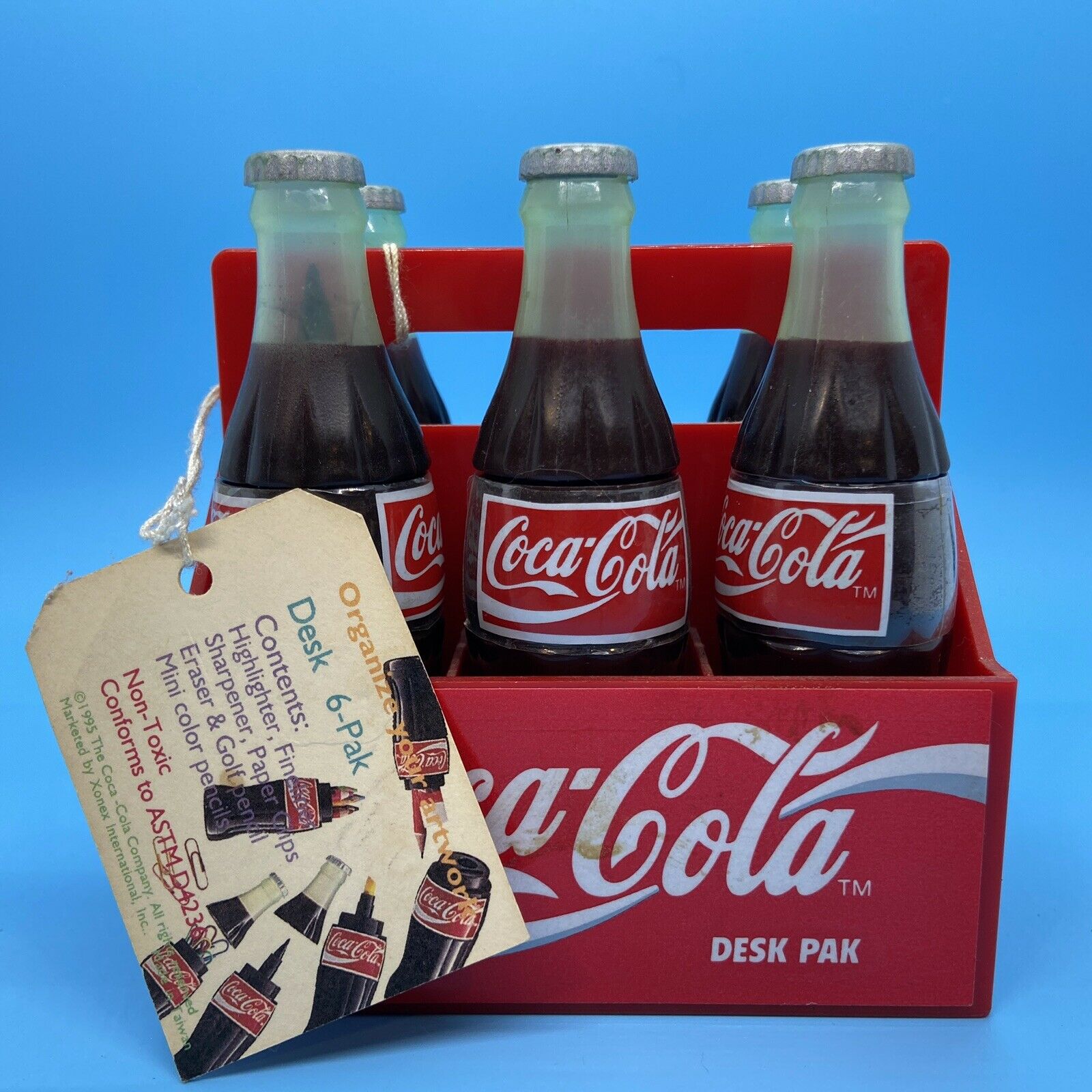 Vintage 1995 Coca-cola Desk 6-pak Pop Creativity Set Pre-owned Collectible