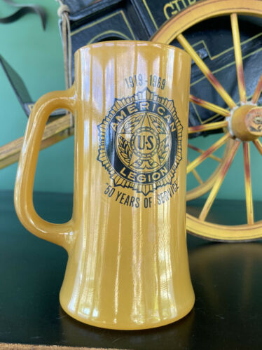 50th Anniversary American Legion 1919-1969 Glass Beer Stein Mug Jeannette Glass