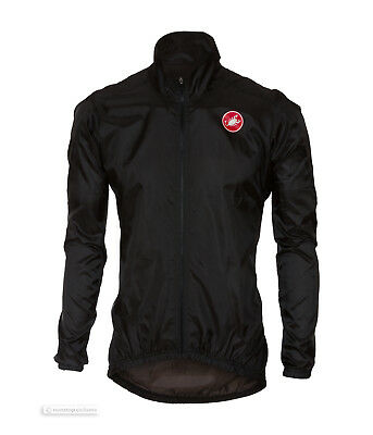 Castelli Squadra Er Jacket Lightweight Windproof Cycling Wind/rain Shell : Black