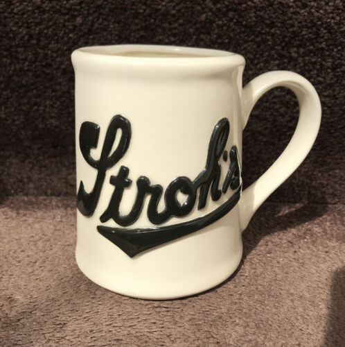 Stroh's Beer Steins Ceramic Glazed Pottery Mug Coffee Tea Beverage 1981