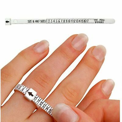 Usa Ring Sizer Measure Tool Gauge Plastic Finger Sizing Finder Reusable Us 1-17