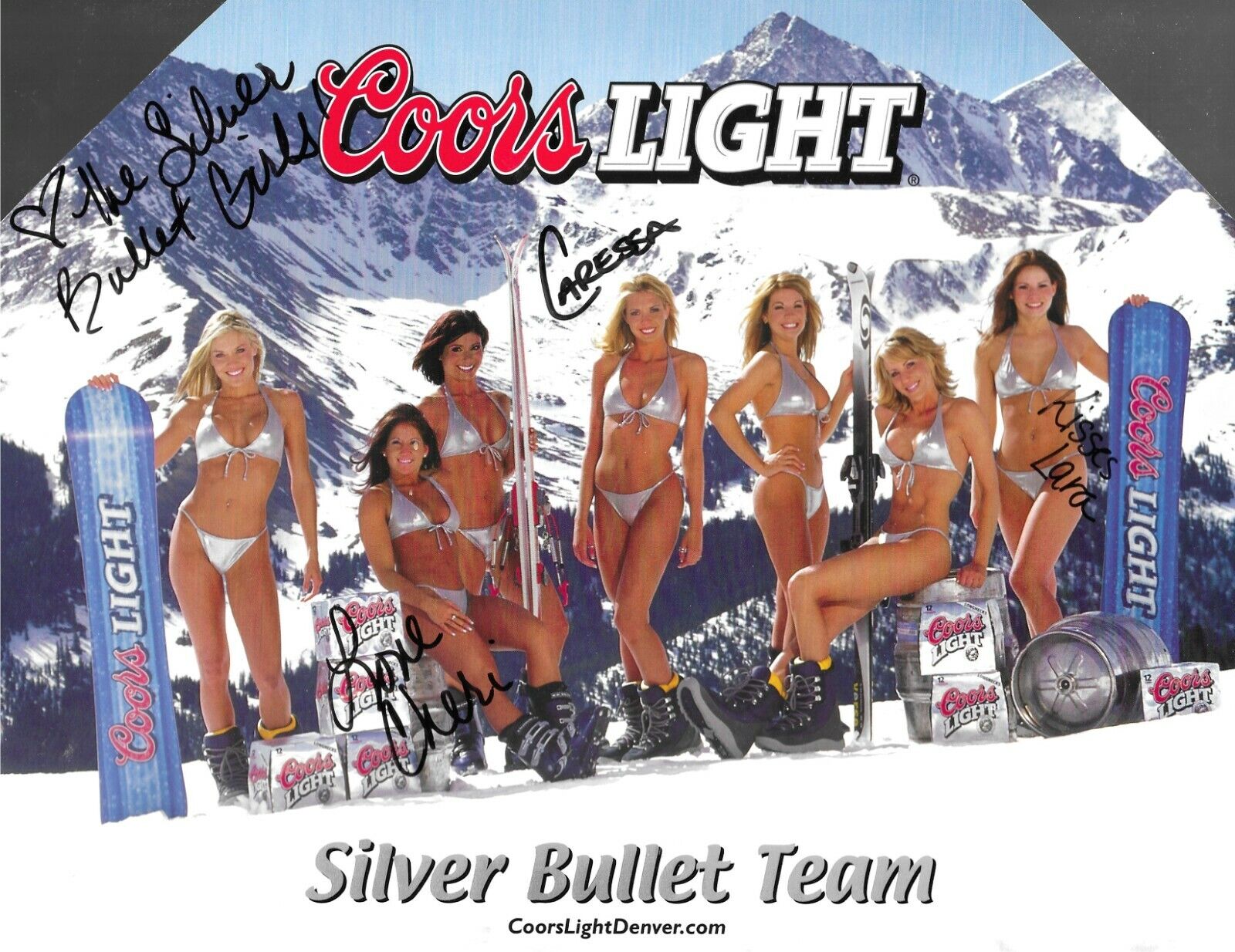 Coors Light Silver Bullet Team Photo 2 - No Date , Note The Top Corners