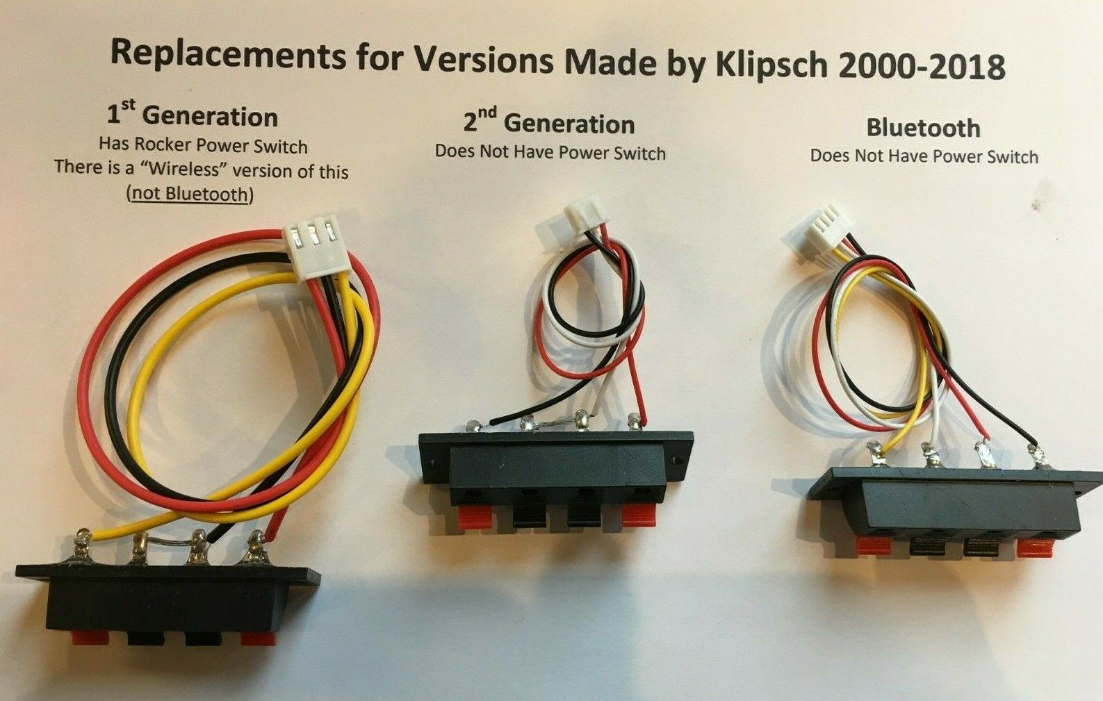 Klipsch Speaker Terminal Promedia 2.1  Block Satellite Module Plug 3 Types New
