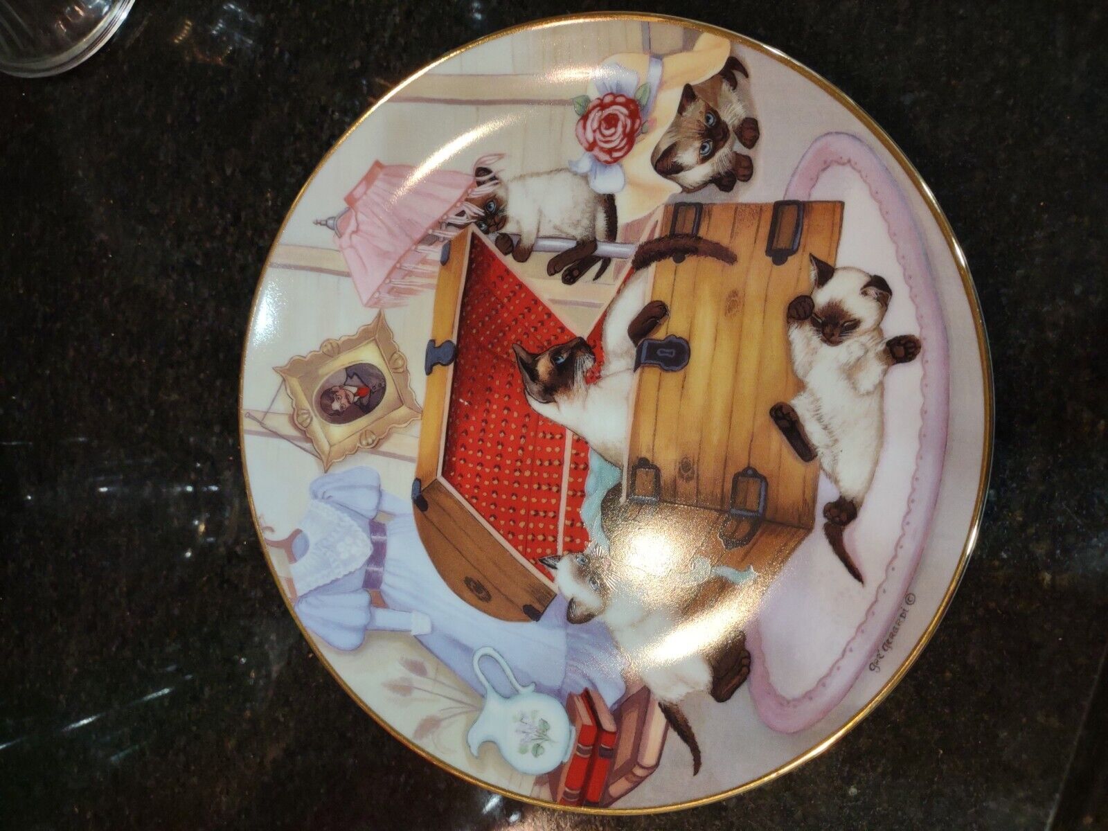 Country Kitties Attic Attack Gre Gerardi Hamilton Collection Plate