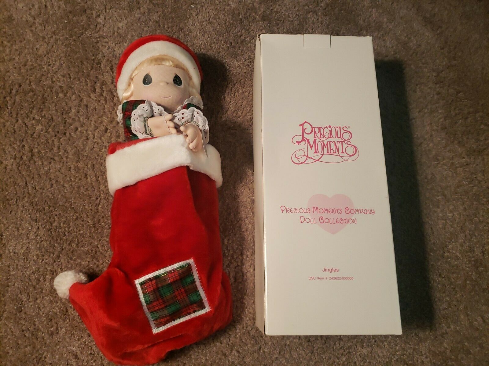 1997 Precious Moments Doll Collection 15" Jingles Stocking Doll - Christmas
