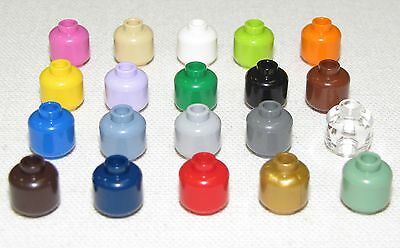 Lego New Plain Minifigure Heads No Face Minifigs  Solid Colors, U Pick # & Color