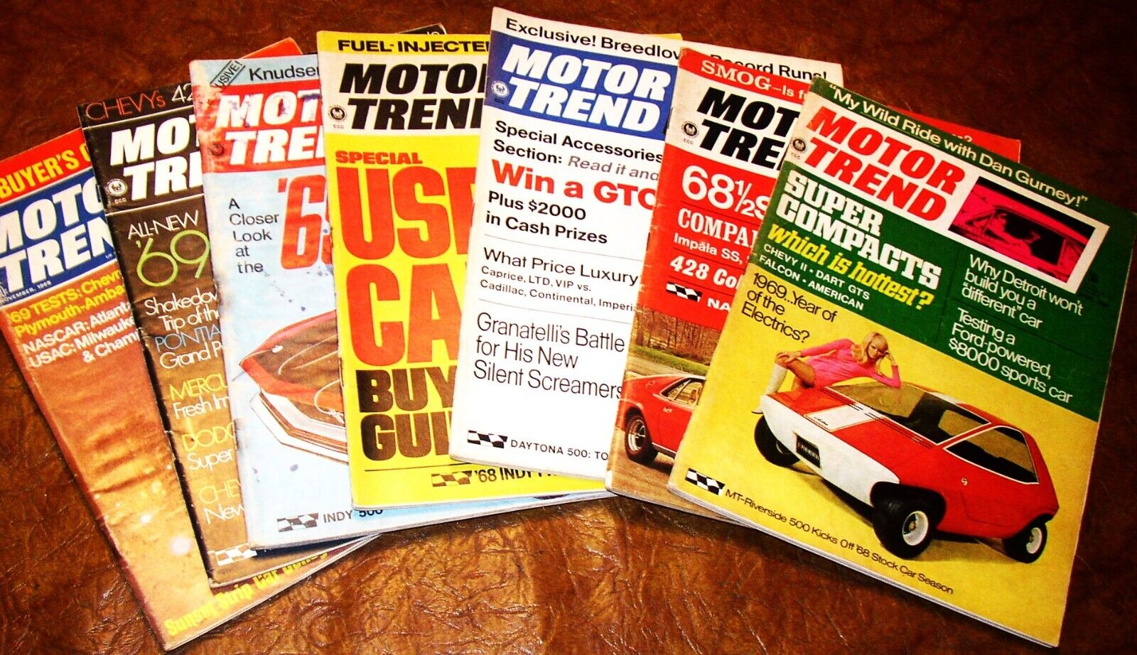 1968 68 Motor Trend Mags 7 Vol Chevrolet Pontiac Dodge Olds Ford Plymouth Buick