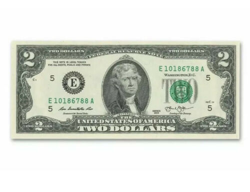 Crisp 2013 Uncirculated Usa $2 Two Dollar Bill Note Sequential Order New Rare!!!