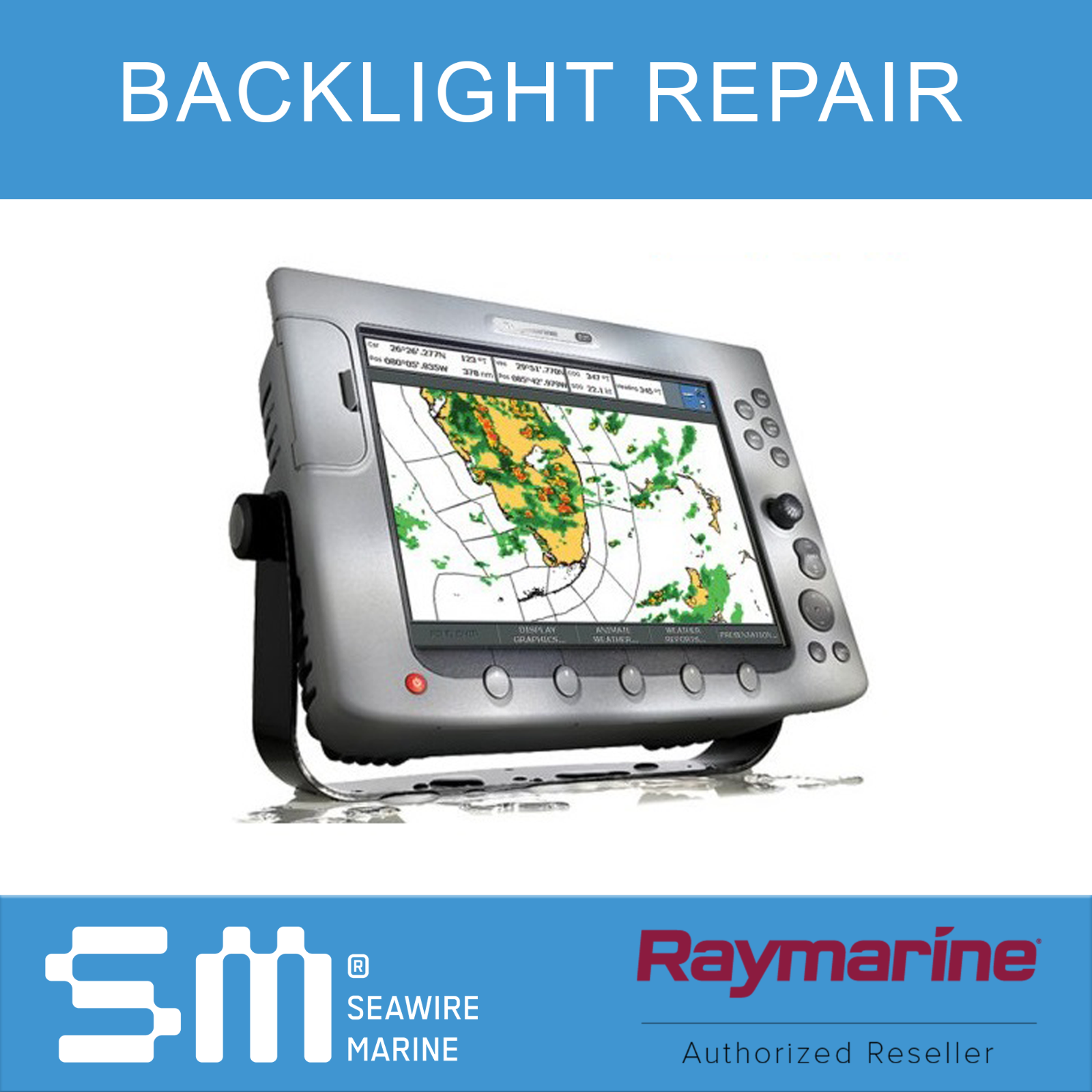 Raymarine E120 Mfd Backlight Repair With Software Upgrade | 1 Year Warranty!