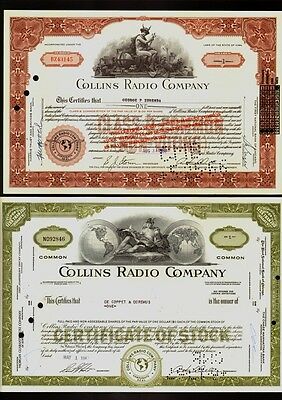 Set 2 Diff.collins Radio  Company  (  Now Rockwell Collins Cedar Rapids Iowa) .