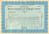 Mexican Telephone And Telegraph Company Preferred Stock Certificate Mexico Share