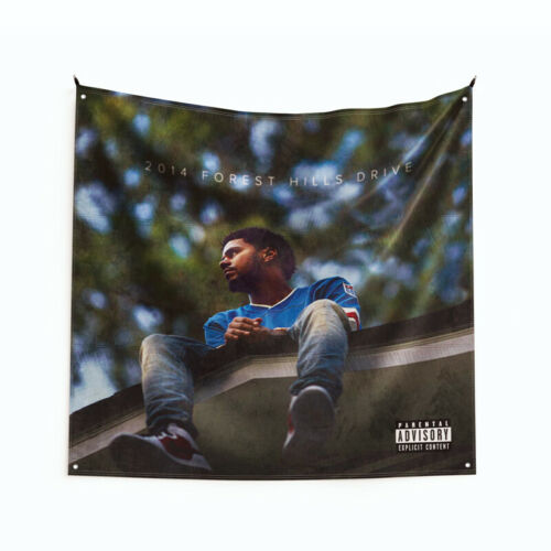 J. Cole "forest Hills Drive" Art Music Album Hanging Tapestry Flag 3ft/4ft